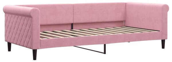 Válenda s přistýlkou růžová 90 x 200 cm samet 3197774