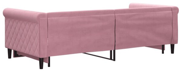 Válenda s přistýlkou růžová 90 x 200 cm samet 3197774