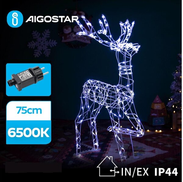 Aigostar - LED Venkovní vánoční dekorace LED/3,6W/31/230V 6500K 75cm IP44 sob