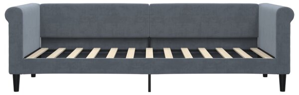 Válenda s přistýlkou a zásuvkami tmavě šedá 80 x 200 cm samet 3197813