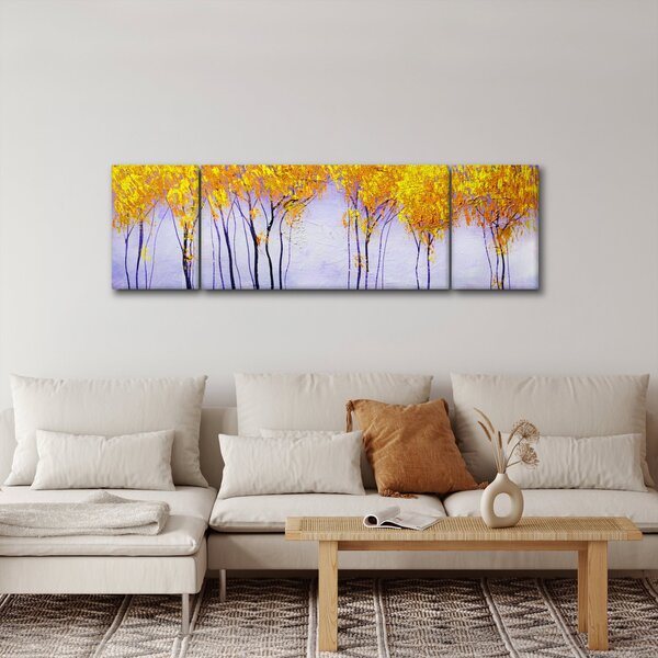 Obraz žlutých stromů (170x50 cm)