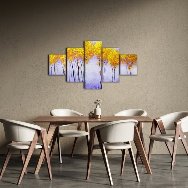 Obraz žlutých stromů (125x70 cm)