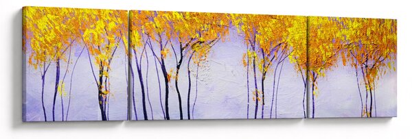 Obraz žlutých stromů (170x50 cm)