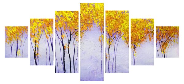 Obraz žlutých stromů (210x100 cm)