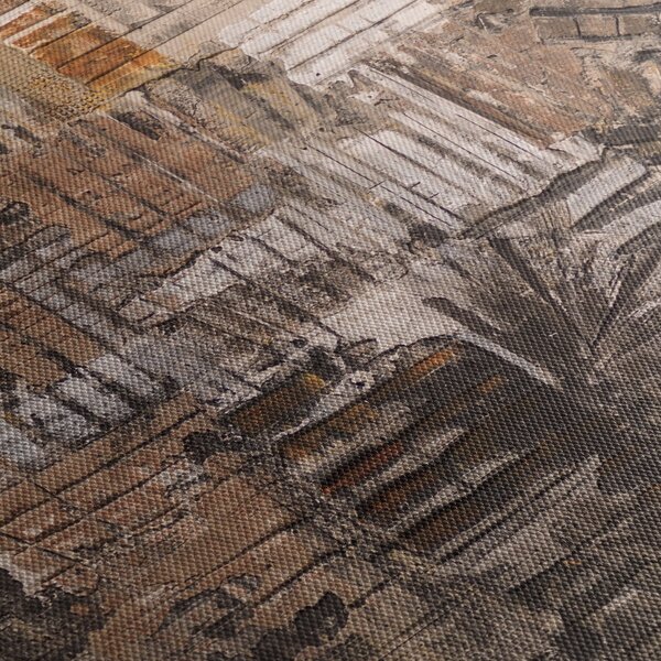 Obraz - Abstrakce v hnědých tónech (210x100 cm)