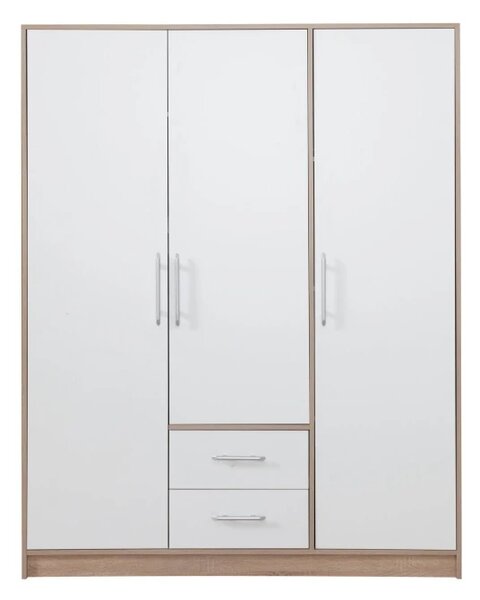Šatní skříň Smart 150 cm, dub sonoma/bílá