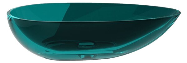 Besco Deskové umyvadlo ze syntetické pryskyřice Neya 60x35 cm Ocean Breeze s výpustí Click-Clack Typ a barva výpustě: Click-Clack bez přepadu, chrom