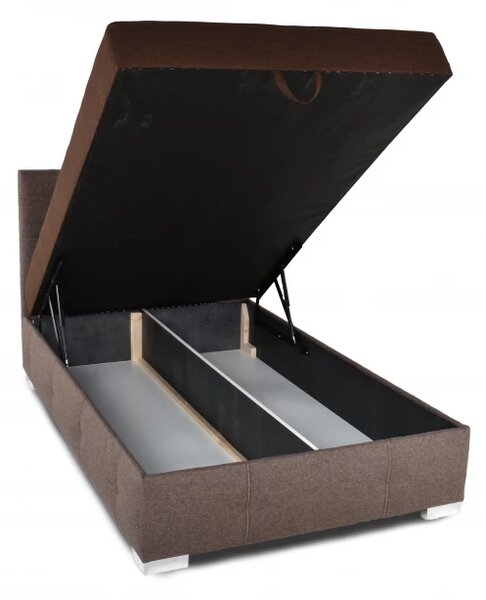Čalouněná postel Kvadrat 200x120, tm. šedá/šedá (an 4237/4238)