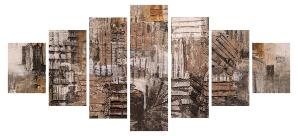 Obraz - Abstrakce v hnědých tónech (210x100 cm)