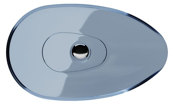 Besco Deskové umyvadlo ze syntetické pryskyřice Neya 60x35 cm Blue Wave s výpustí Click-Clack Typ a barva výpustě: Click-Clack bez přepadu, černá mat