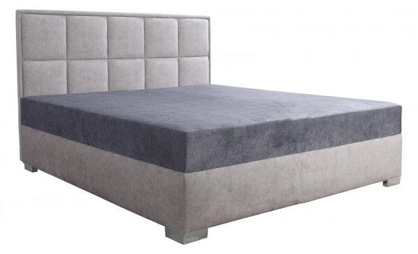 Čalouněná postel Kvadrat 200x120, tm. šedá/šedá (an 4237/4238)