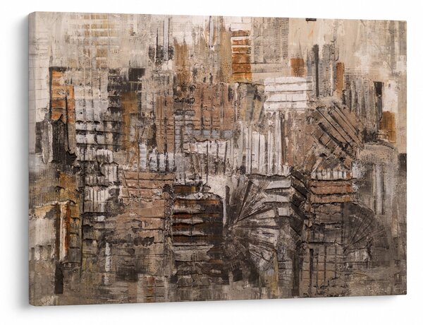 Obraz - Abstrakce v hnědých tónech (70x50 cm)