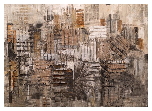 Obraz - Abstrakce v hnědých tónech (70x50 cm)