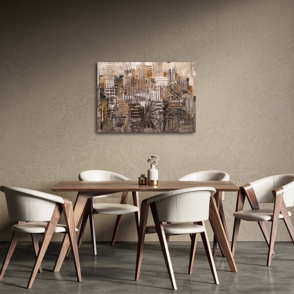 Obraz - Abstrakce v hnědých tónech (70x50 cm)