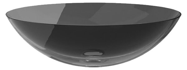 Besco Deskové umyvadlo ze syntetické pryskyřice Anya 50x35 cm Carbon Grey s výpustí Click-Clack Typ a barva výpustě: Click-Clack bez přepadu, chrom