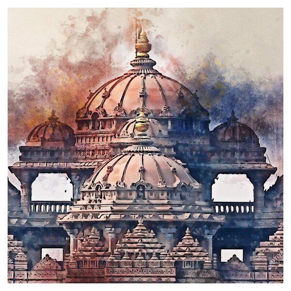 Obraz - Akshardham, Nové Dilií, Indie (30x30 cm)