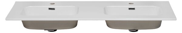Comad Nábytkové keramické dvojumyvadlo GO 120D/DP -8095, 121x46 cm, bílá lesklá