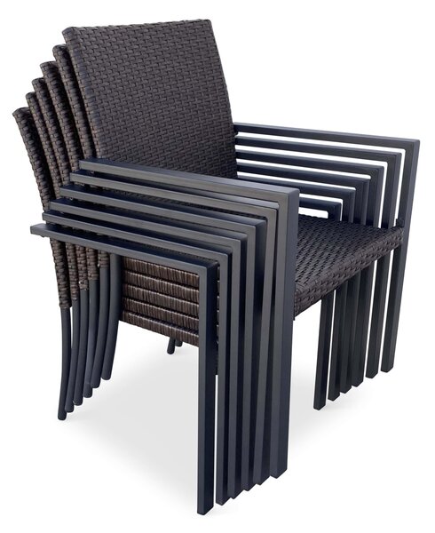 Zahradní stohovací židle WICKER PAT ratan set 2ks
