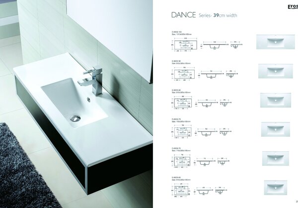 Comad Nábytkové keramické umyvadlo UM-2060RB DANCE 60-DP, 62x40 cm, bílá matná