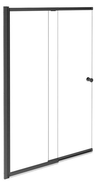Besco Vanová zástěna s posuvným dílem EASY SLIDE GUN METAL 100150 (100x150 cm | Transparent)