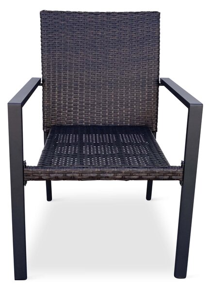 Zahradní stohovací židle WICKER PAT ratan set 2ks