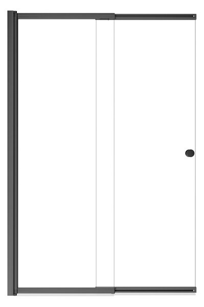 Besco Vanová zástěna s posuvným dílem EASY SLIDE GUN METAL 100150 (100x150 cm | Transparent)