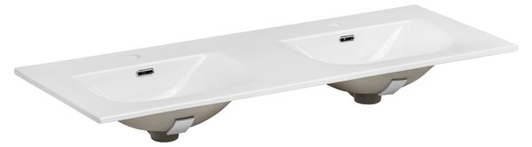 Comad Nábytkové keramické dvojumyvadlo SKY 120D-8099, 121x46 cm, bílá lesklá