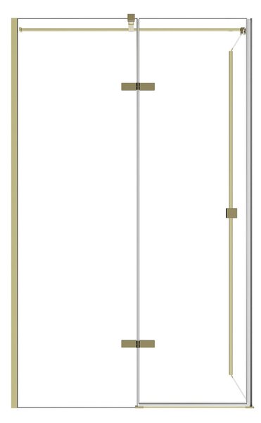 Besco Obdélníkový sprchový kout PIXA GOLD R 100x80 (100x90, 120x80, 120x90), výška 195 cm - bez vaničky Rozměry (cm): 100x80, Orientace: Pravá