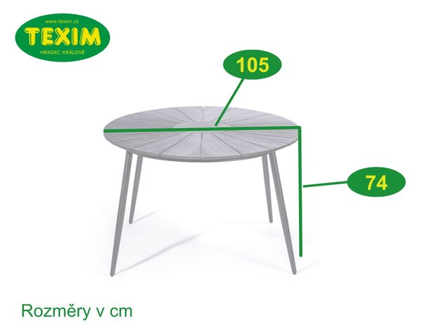 Zahradní nábytek - stůl Wilder + 4x židle GABY šedá