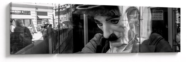 Obraz - Charles Chaplin v Praze (170x50 cm)