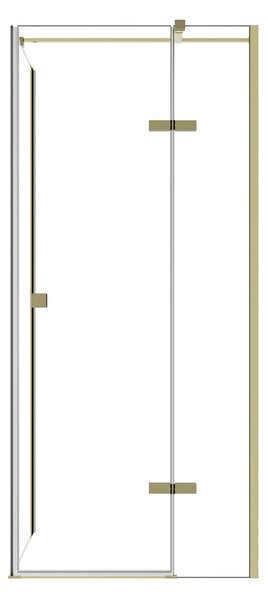 Besco Čtvercový sprchový kout PIXA GOLD SQ 90x90, výška 195 cm - bez vaničky Orientace: Pravá