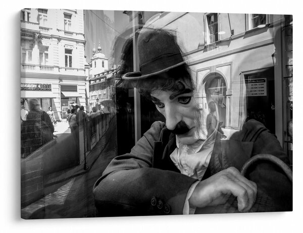 Obraz - Charles Chaplin v Praze (70x50 cm)