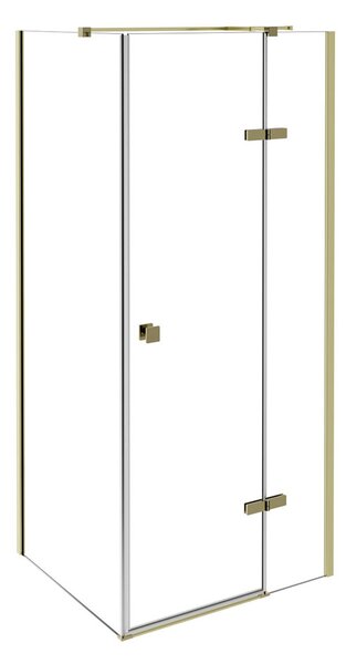 Besco Čtvercový sprchový kout PIXA GOLD SQ 90x90, výška 195 cm - bez vaničky Orientace: Pravá