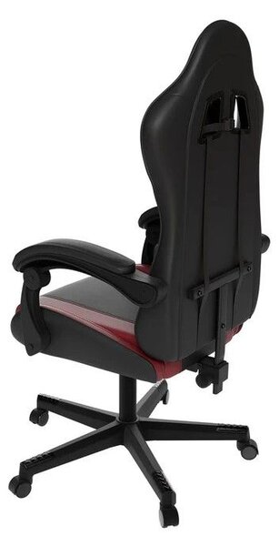 Herní a kancelářská židle k PC, černo-bordó
