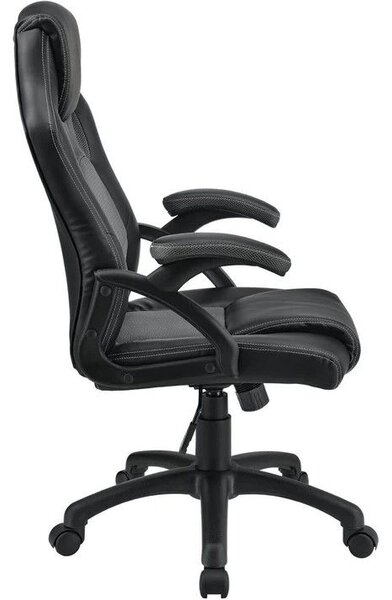 Ergonomická kancelářská židle, černá, polohovatelná opěrka