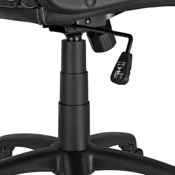 Ergonomická kancelářská židle, černá, polohovatelná opěrka