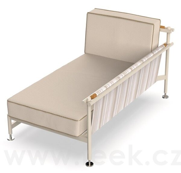 Vondom Relaxační díl levostranný Hamptons, Vondom, 143,3x83,2x75,5 cm, rám hliník, sedáky venkovní látka Group 1B, barevné provedení dle vzorníku