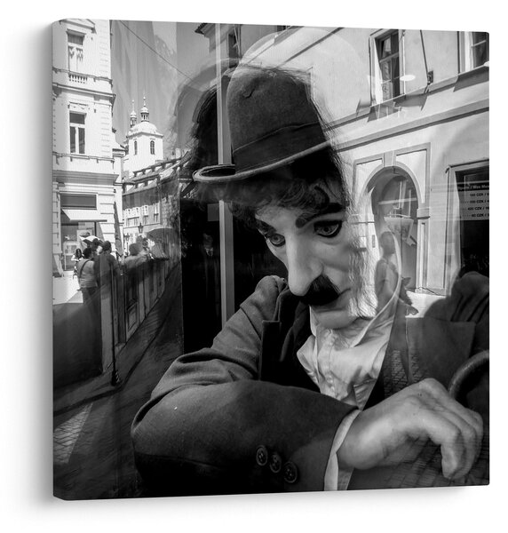 Obraz - Charles Chaplin v Praze (30x30 cm)