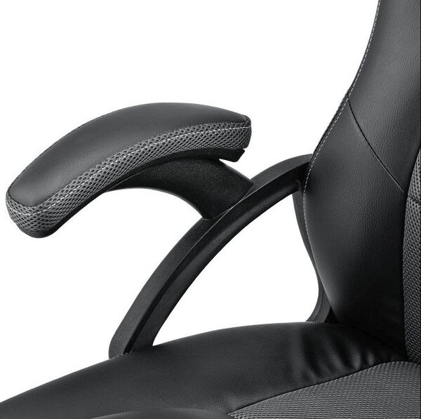 Ergonomická kancelářská židle, černá, polohovatelná opěrka