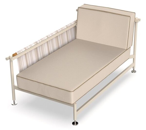 Vondom Relaxační díl pravostranný Hamptons, Vondom, 143,3x83,2x75,5 cm, rám hliník, sedáky venkovní látka Group 1B, barevné provedení dle vzorníku