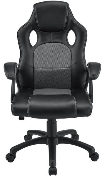 Ergonomická kancelářská židle, černá, polohovatelná opěrka