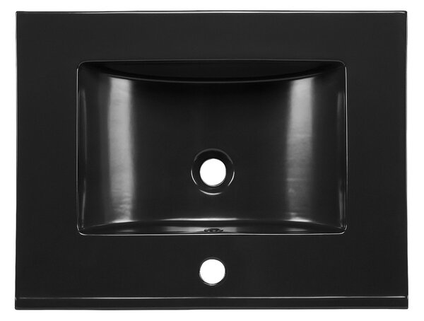 Comad Nábytkové keramické umyvadlo UM-LAVA BLACK 60 DP, 61x46 cm, černá matná