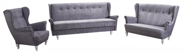 Sedací souprava Royal 3R+2+1, šedá (Vogue 14/bílé)