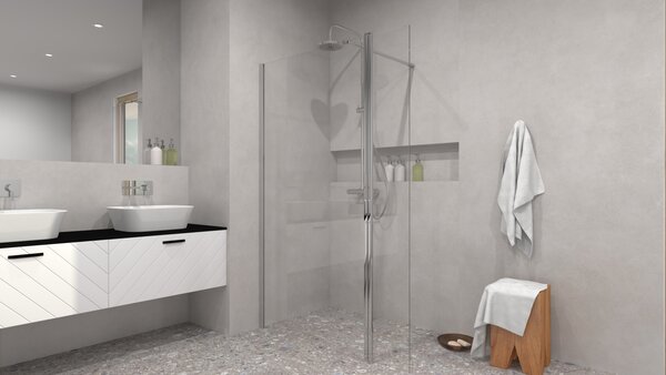 Besco Panel ke sprchovému koutu Walk-In ECO-N FLEX 30x195 cm - bez vaničky