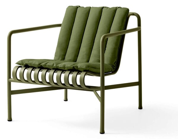 HAY Textilní podsedák Palissade Lounge Chair Low Soft Quilted Cushion, olive
