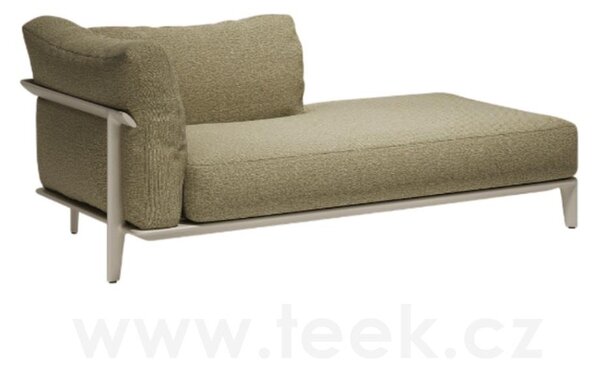 Vondom Relaxační díl levostranný Pasadena, Vondom, 187x92x79 cm, rám hliník barva dle vzorníku, sedáky venkovní látka Group 1A a 1B, barva dle vzorníku