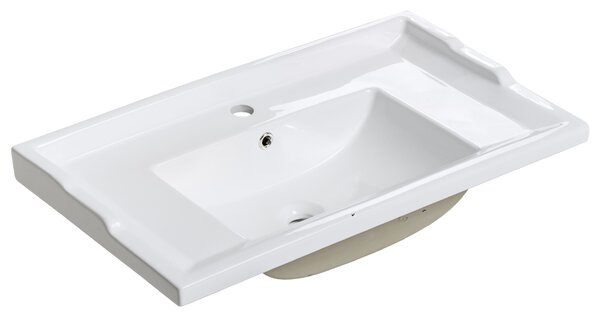 Comad Nábytkové keramické umyvadlo UM- CFP F80 RETRO, 81x46 cm, bílá lesklá
