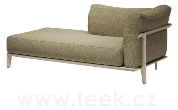 Vondom Relaxační díl pravostranný Pasadena, Vondom, 187x92x79 cm, rám hliník barva dle vzorníku, sedáky venkovní látka Group 1A a 1B, barva dle vzorníku