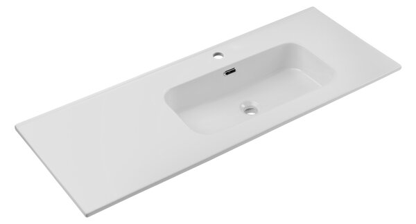 Comad Nábytkové keramické umyvadlo s odkládací plochou GO 2 120CM R DP, 121x46 cm, bílá lesklá