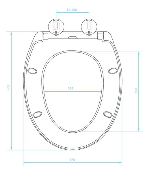 Kuchinox Standard, WC sedátko z polypropylenu 447x370 mm, soft-close, bílá, LAV-ADA_611E